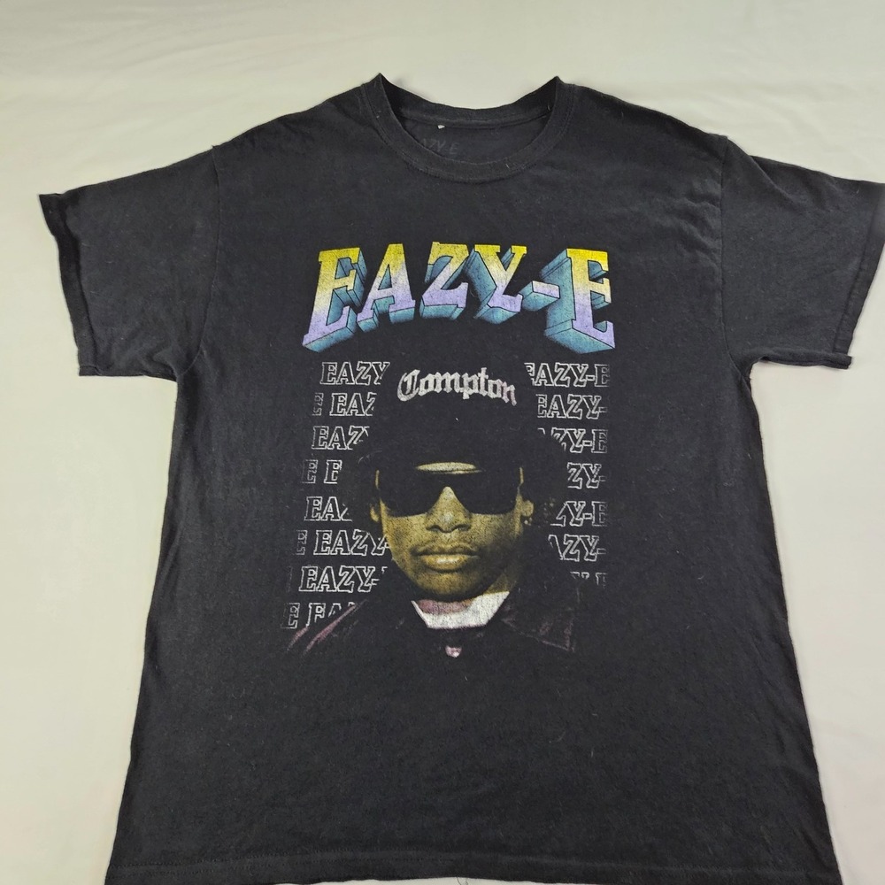 Eazy-E Black Short Sleeve Cotton T-Shirt Men's L